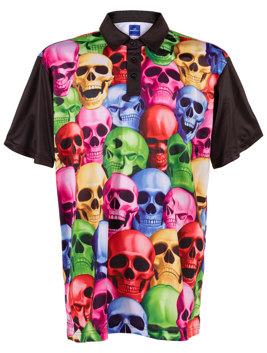 Pile of Skulls Men's Golf Polo Shirt | ReadyGOLF