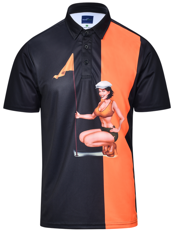 Pin High Mens Pin-Up Golf Polo Shirt by ReadyGOLF