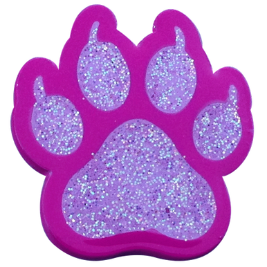 ReadyGolf: Glitter Ball Marker & Hat Clip - Cat Paw Print (Pink)