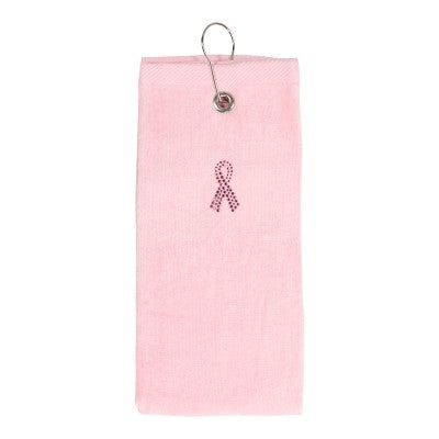 Dolly Mama: Mira Tri-Fold Golf Towel - Pink Ribbon