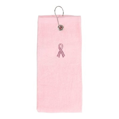 Dolly Mama: Mira Tri-Fold Golf Towel - Pink Ribbon