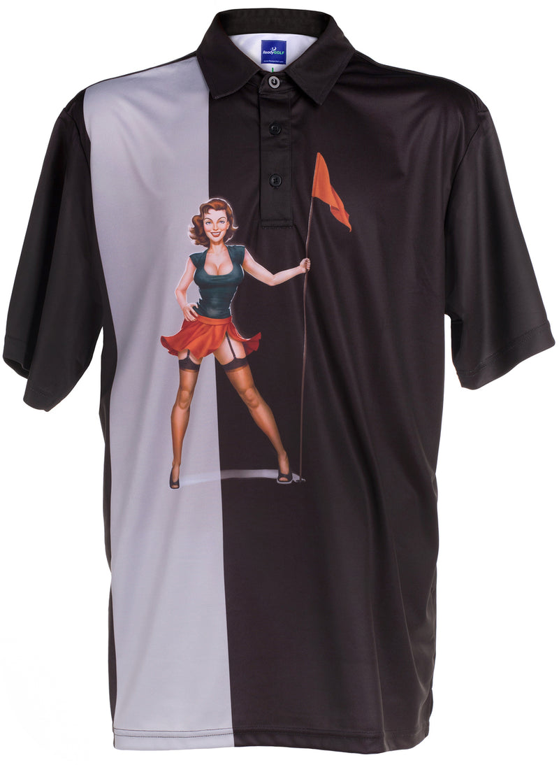Pinseeker Mens Pin-Up Golf Polo Shirt by ReadyGOLF