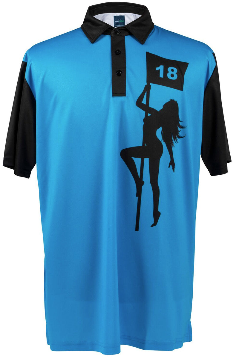 Pole Dancer (Blue)Mens Golf Polo Shirt by ReadyGOLF