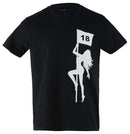 Pole Dancer Naked Lady Black Golf Tee Shirt by ReadyGolf