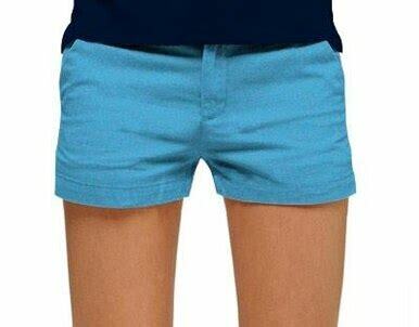 Loudmouth Golf: Women's Mini Shorts - Powder Blue (Size 2)