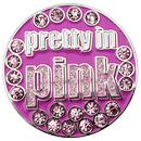 ReadyGolf: Pretty In Pink Ball Marker & Hat Clip with Crystals