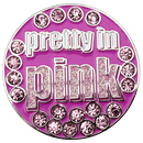 ReadyGolf: Pretty In Pink Ball Marker & Hat Clip with Crystals