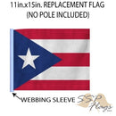 SSP Flags: 11x15 inch Golf Cart Replacement Flag - Puerto Rico