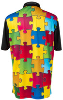Puzzled Mens Golf Polo Shirt by ReadyGOLF
