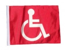 SSP Flags: 11x15 inch Golf Cart Replacement Flag - Red Handicap