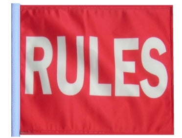 SSP Flags: 11x15 inch Golf Cart Replacement Flag - Rules