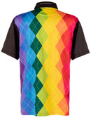 Rainbow Argyle Mens Golf Polo Shirt by ReadyGOLF