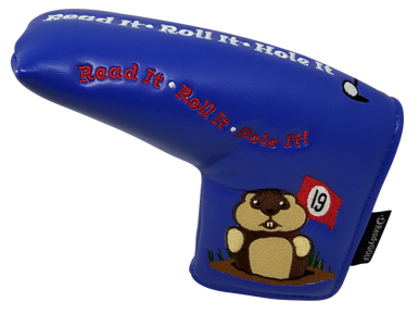 Dancing Gopher Blue Embroidered Putter Cover by ReadyGOLF - Blade