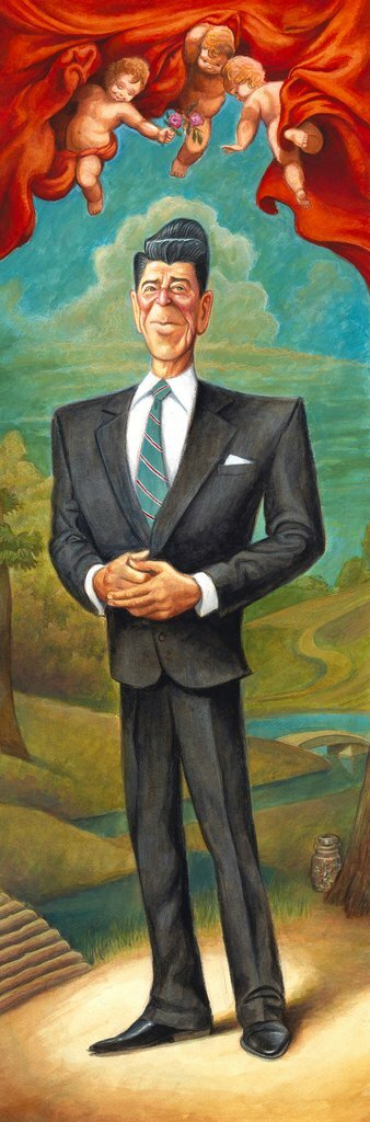 David O'Keefe: The Gripper - A Tribute to Ronald Reagan 8"x24"