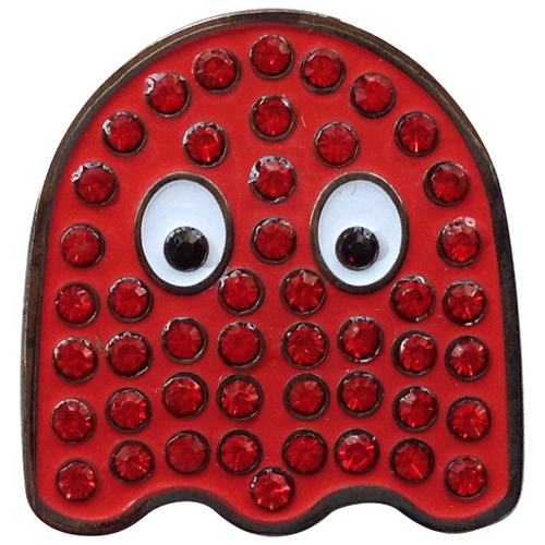 ReadyGolf: Arcade Red Ghost Ball Marker with Crystals
