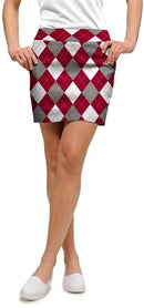 Loudmouth Golf: Women's Skort - Red & Gray & White (Size 2)