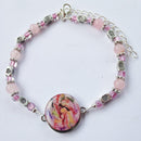 One Putt Designs - Rozy Quartz Ball Marker Ankle Bracelet