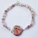 One Putt Designs - Rozy Quartz Ball Marker Ankle Bracelet