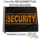 SSP Flags: 11x15 inch Golf Cart Replacement Flag - Security