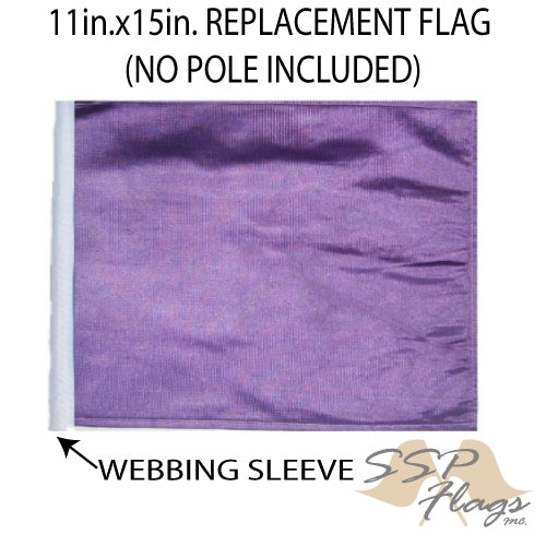 SSP Flags: 11x15 inch Golf Cart Replacement Flag - Purple