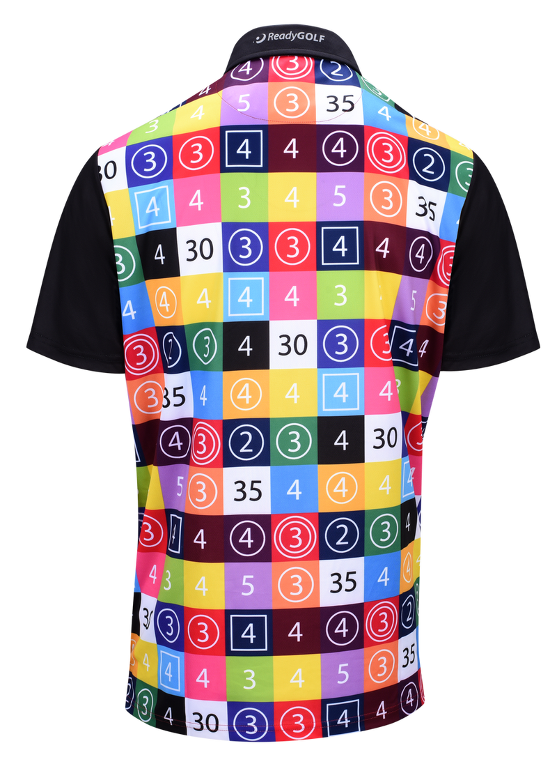 Scorecard Mens Golf Polo Shirt by ReadyGOLF