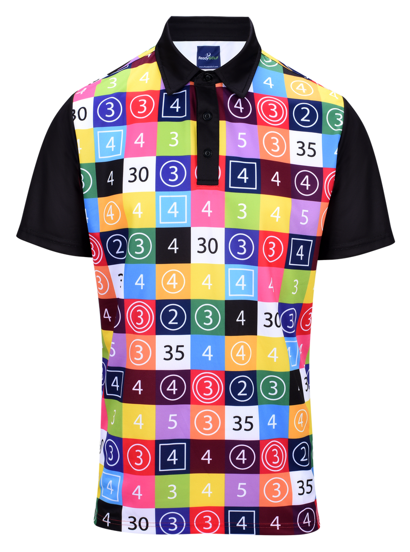 Scorecard Mens Golf Polo Shirt by ReadyGOLF