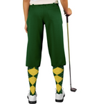 Golf Knickers: Ladies 'Par 3' Microfiber Golf Knickers - Dark Green Clothing