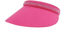 Dolly Mama: Ladies Kaitlyn Clip on Crystal Visor Hats