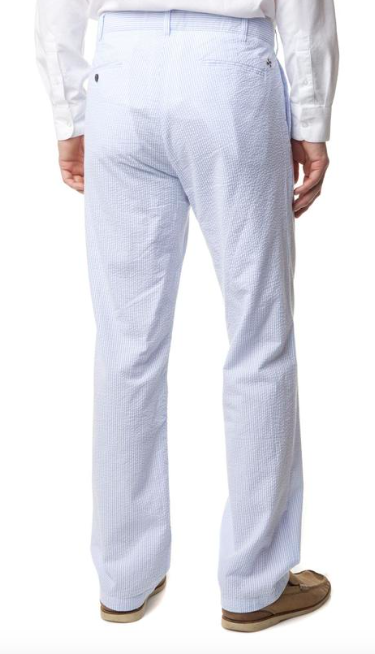 Castaway Clothing Mens Blue Seersucker Harbor Pants (Size 28x30) SALE