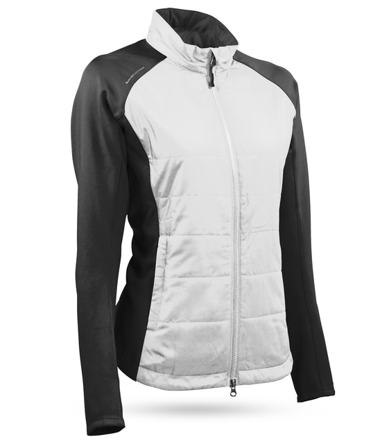 Sun Mountain: Women's Hybrid Jacket - White/Steel (Size Large) SALE