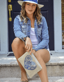 Physician Endorsed: Womens Bag/Clutch - Mendhi Heart (Natural)