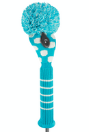 Just 4 Golf: Dot Fairway Headcover - Turquoise & White