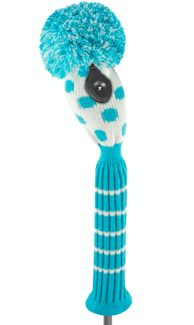 Just 4 Golf: Dot Hybrid Headcover - Turquoise & White