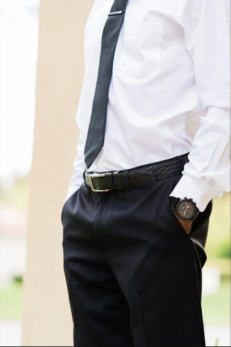 Nexbelt: Men's Alligator Series 2.0 Dress Belt - Black