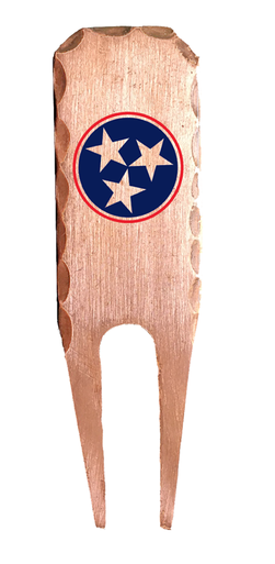 Sunfish: Forged Copper Divot Tool - Tennessee Tri-star