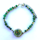 One Putt Designs - Tranquil Jade Ball Marker Ankle Bracelet