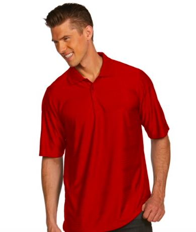 Antigua: Men's Essentials Short Sleeve Polo - Illusion 100943 (Dark Red, Size: Large) SALE