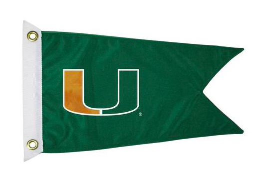 Bag Boy: Collegiate 12' x 18' Golf Cart Flag - Miami Hurricanes