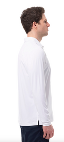 SanSoleil: Men's Soltek Ice Long Sleeve Heather Polo - 900835 Clothing
