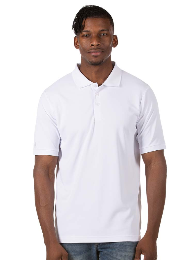 Antigua Men's White Legacy Pique 104271 Short Sleeve Polo (Size Medium) SALE