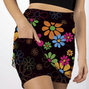 Skort Obsession: Skort - Night Daisies Skorts