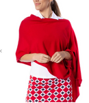 Golftini: Women's Cotton Cashmere Poncho (One Size) Clothing