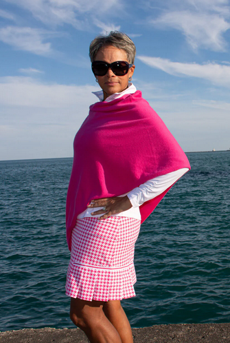 Golftini: Women's Cotton Cashmere Poncho (One Size)