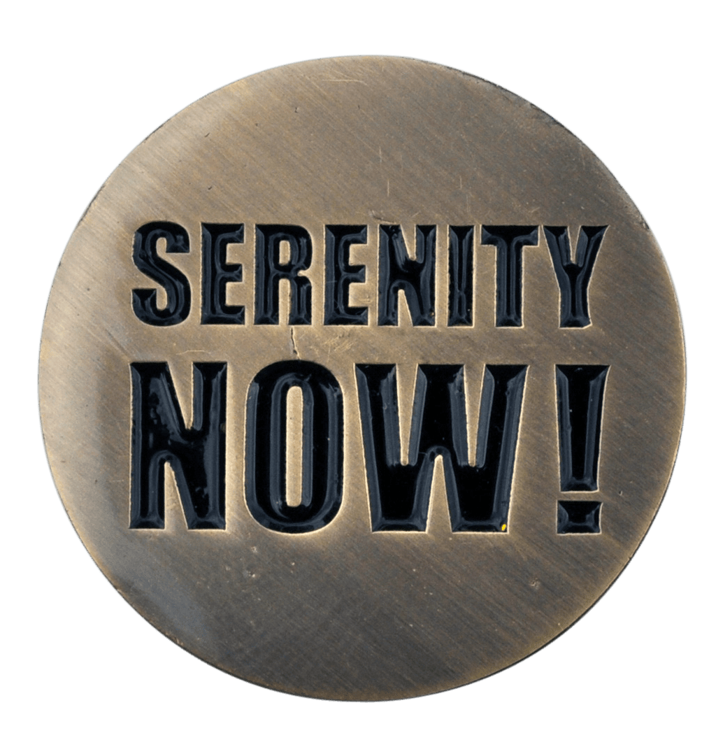 Serenity Now! Golf Ball Marker & Hat Clip by ReadyGOLF