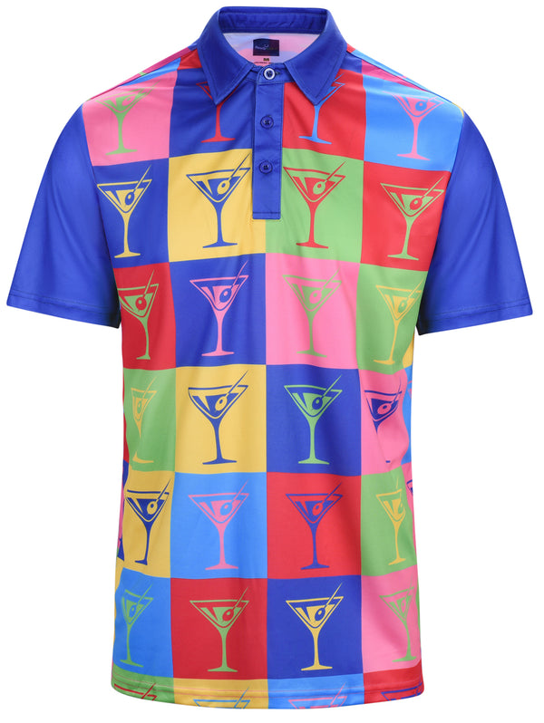 Shaken Not Stirred Mens Golf Polo Shirt by ReadyGOLF