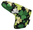 Shamrocks All-Over Embroidered Putter Cover by ReadyGOLF - Blade