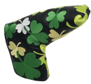 Shamrocks All-Over Embroidered Putter Cover by ReadyGOLF - Blade