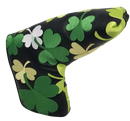 Shamrocks All-Over Embroidered Putter Cover by ReadyGOLF - Blade