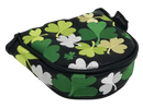 Shamrocks All-Over Embroidered Putter Cover by ReadyGOLF - Mallet