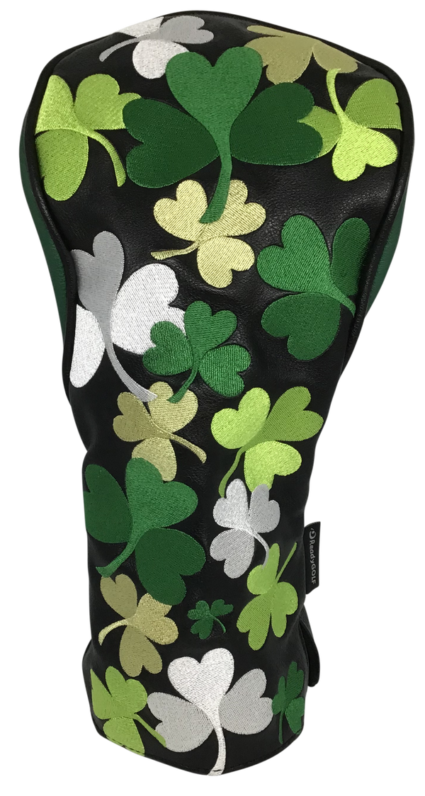 Shamrocks All-Over Embroidered Driver Headcover by ReadyGOLF